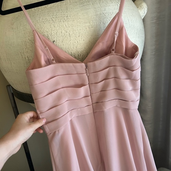 JJhouse dress A-line V-Neck Floor-Length Chiffon Bridesmaid Dress With Pleated - Picture 5 of 9